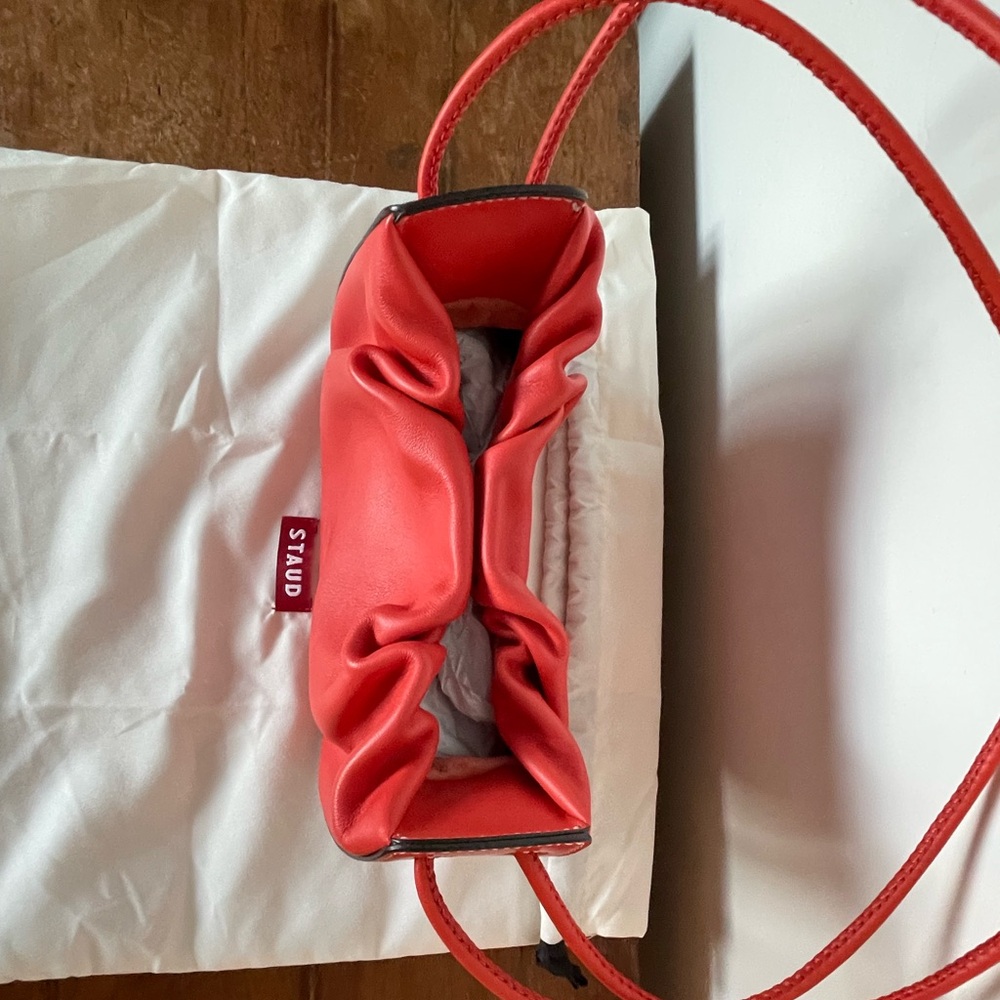 Staud Kiki Shoulder Bag Blood Orange - Picture 2 of 15
